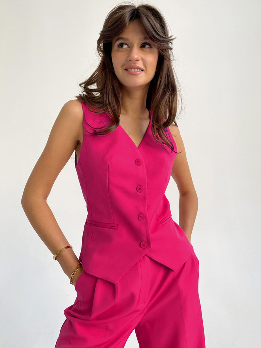 Premium Sleeveless Tank Trousers Two-Piece Vest Casual Fashion Set 4