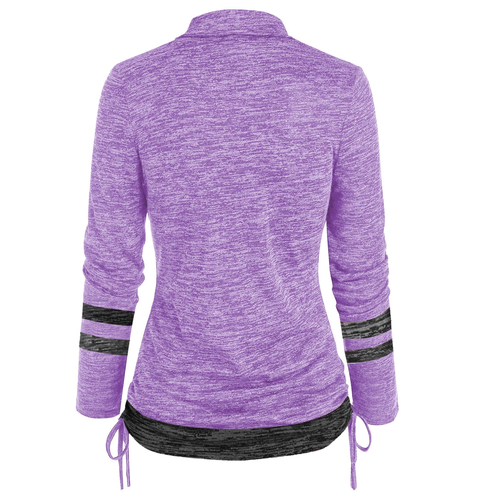 Women Leopard Patchwork Long Sleeve Loose Pleated Top 19