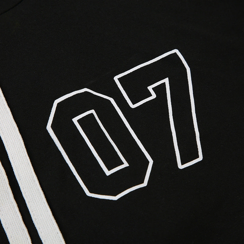 Women Summer American Sports Casual Digital Stripe Contrast Dress 30