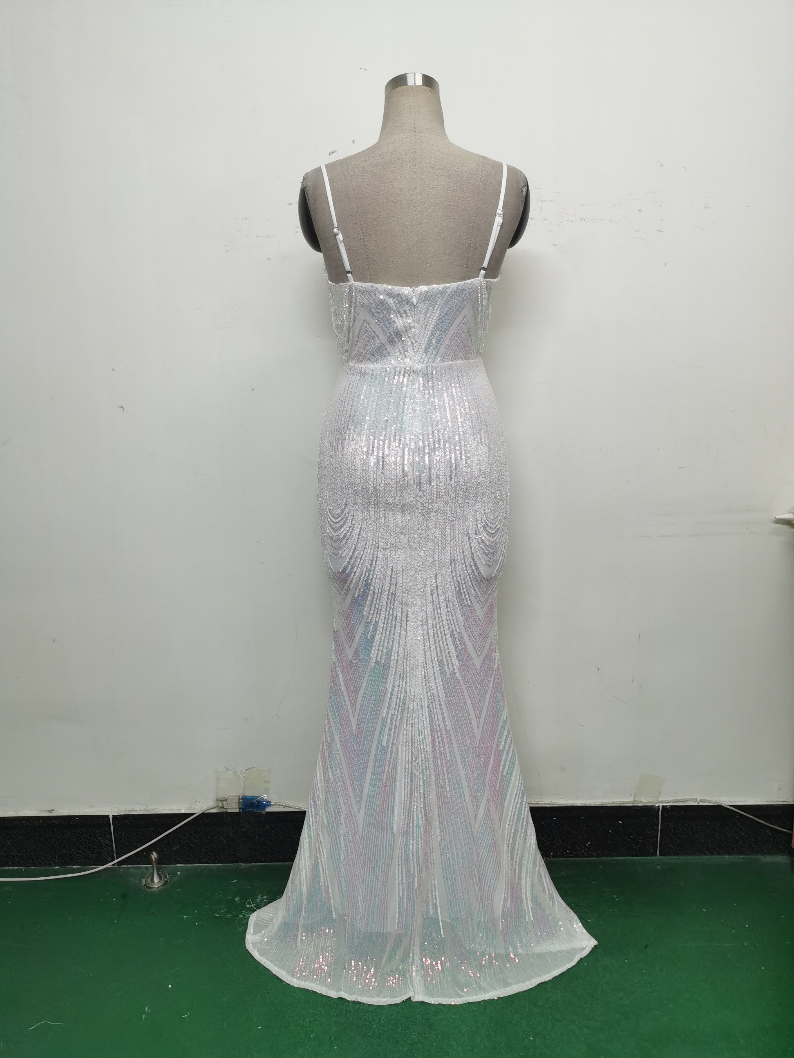 Women sequined beaded evening dress 27