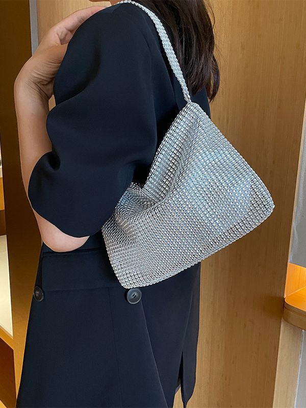 Women's Bags Autumn Simple Fashion Painted Rhinestone Shoulder Bag Evening Bag 7