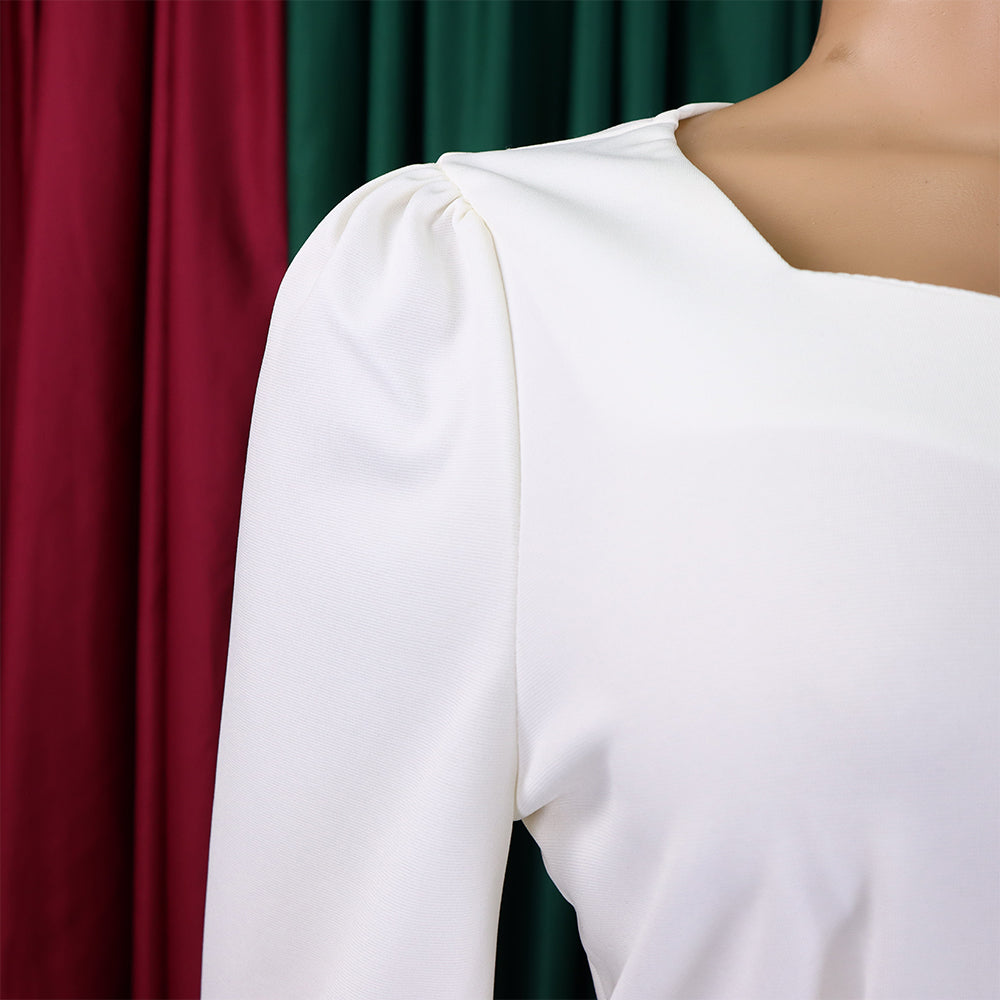 Plus Size African Women Long Sleeve Solid Loose Wide Leg Jumpsuit 32