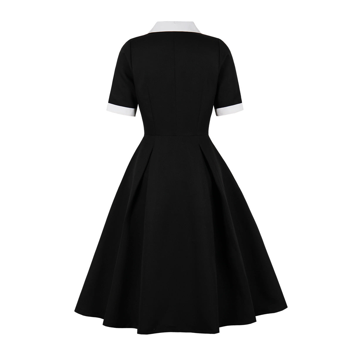 Women's Slim Fit Slim Waist High-End Color-Block Office Chic Maxi Dress for Summer 5