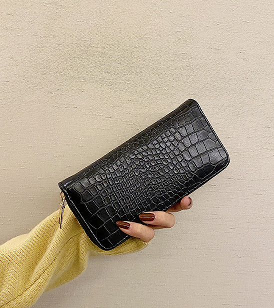 French Pattern Long Zipper Clutch Women's Wallet