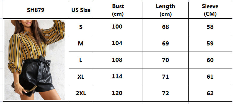 Striped Spring Long Sleeve Loose Cardigan Comfortable Casual Shirt 10