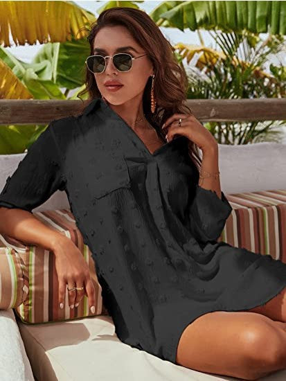 Chiffon Shirt Jacquard Loose Women's Casual Blouse 28