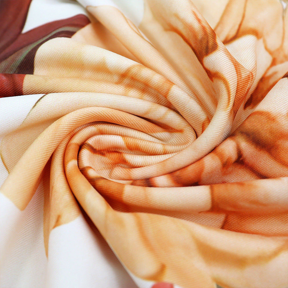 Summer Women's Flower Print Halter Neck Sleeveless Chic Long Dress 10