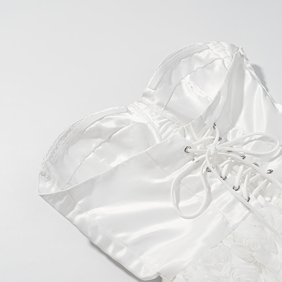 Women's Summer Casual Strapless Mini Dress 9