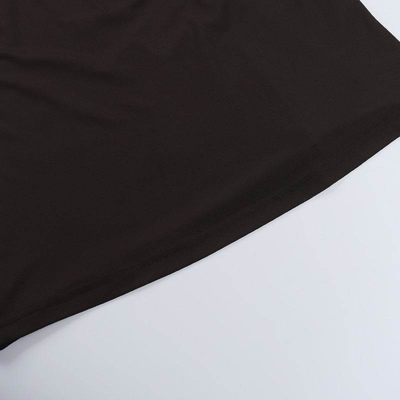 Women summer backless halter neck mesh see-through dress 18