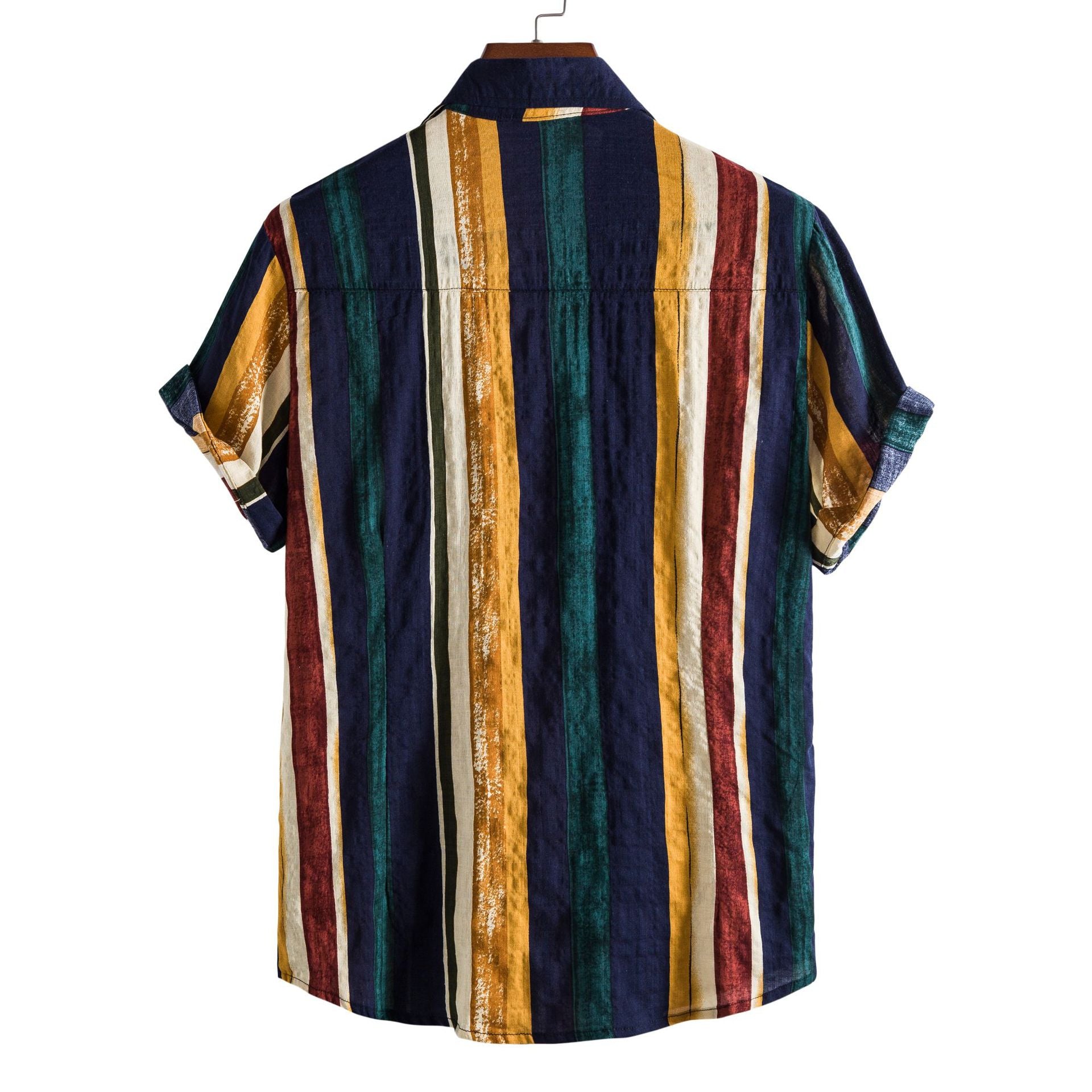 Men's Summer Floral Casual Short-sleeved shirt 7