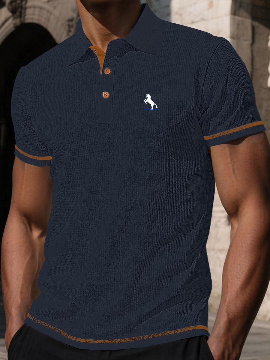 Men's Summer Solid Short Sleeve Printed T-Shirt 4