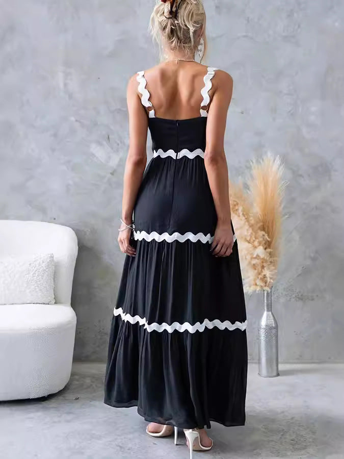 Women's Lace Strap Patchwork Dress 7