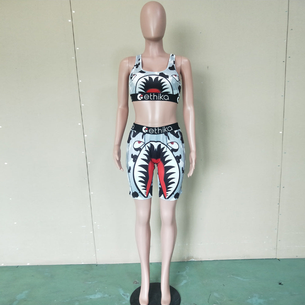 Women's Cartoon Sport Casual Suit 11