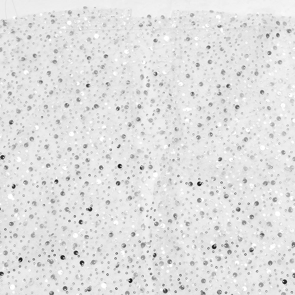 strapless solid color satin Patchwork mesh fashion club dress 11