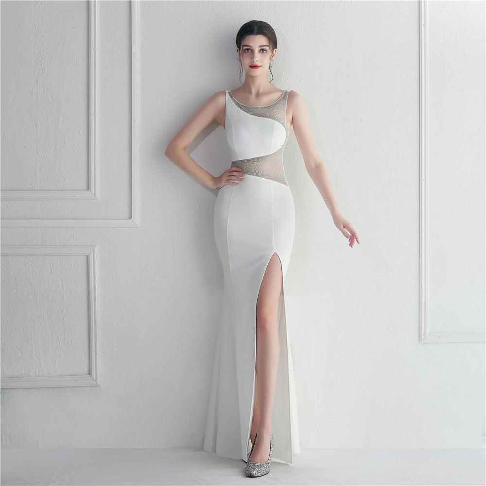 Iridescent Sequins Prom Party Long Dress Evening Gown 3