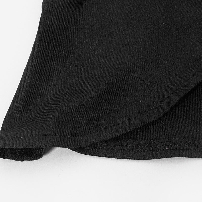 Women Solid Round Neck Short Sleeve Bodycon Dress 17