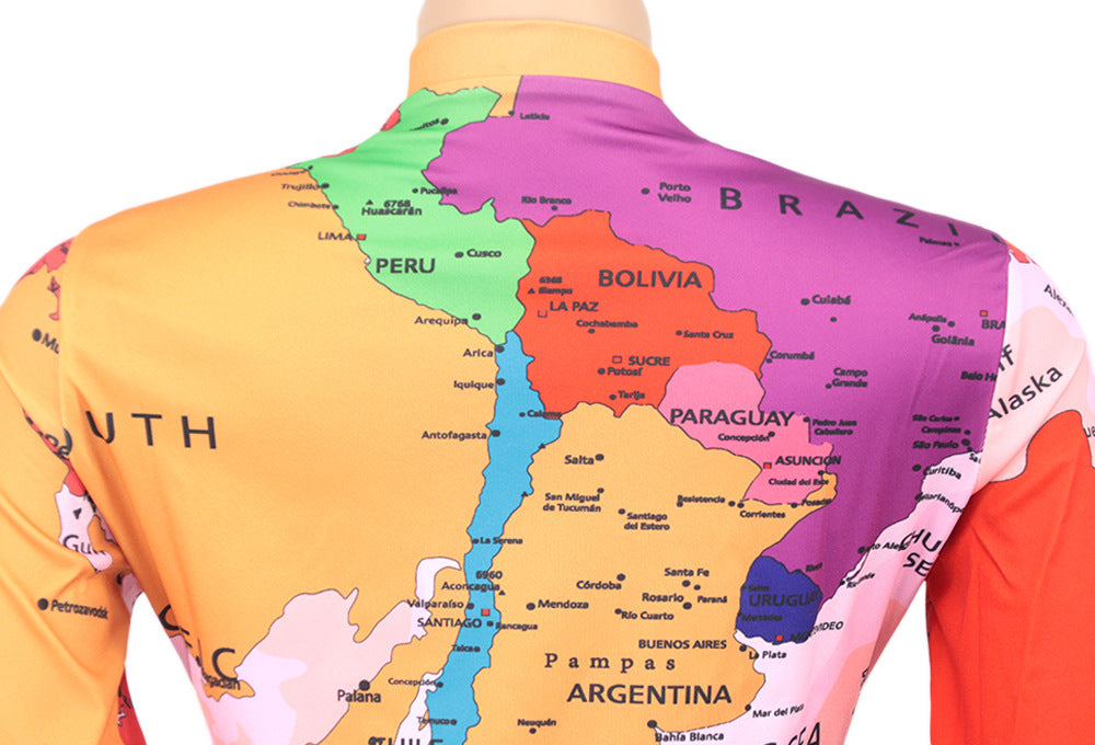 High Neck Long Sleeve Printed Long Dress Fashionable Women's Dress 22