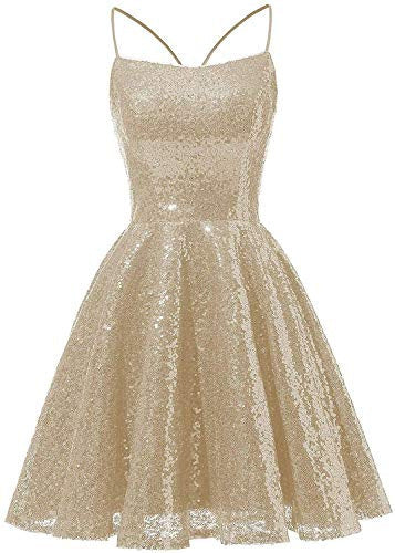 Sequined Evening Dress Strap A-Line Party Dress For Women（Processing time need 3-6 days） 18