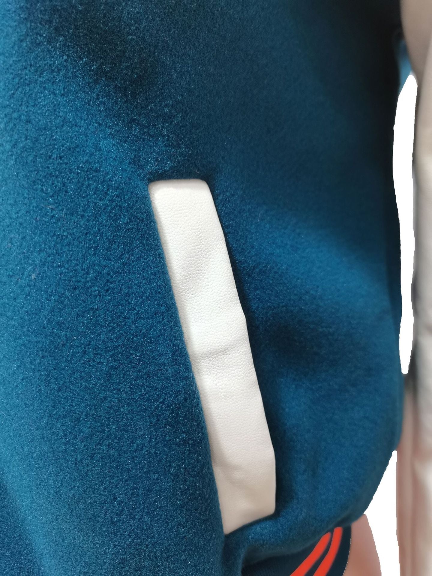 Women Fashion Velvet Print Embroidered Baseball Jacket 20