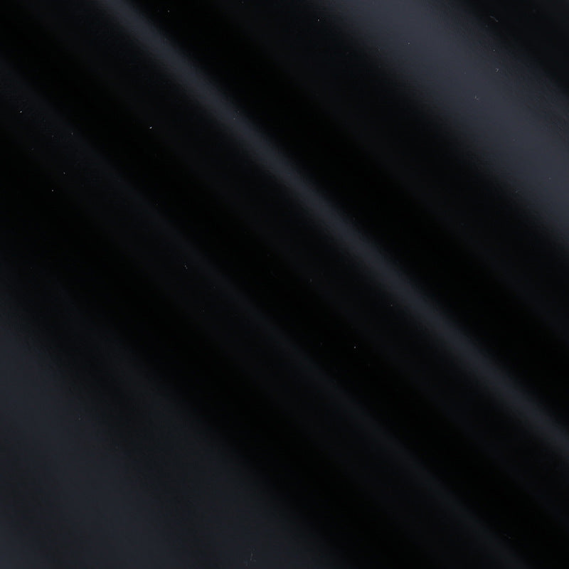 Women's Autumn And Winter Pu Leather Slash Shoulder Single Long Sleeve Sexy Slim Bodycon Women's Fashion Chic Dress 16