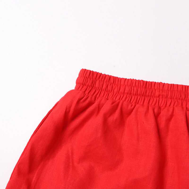 Women Turndown Collar long sleeve solid shirt Top and Casual shorts two-piece set 26