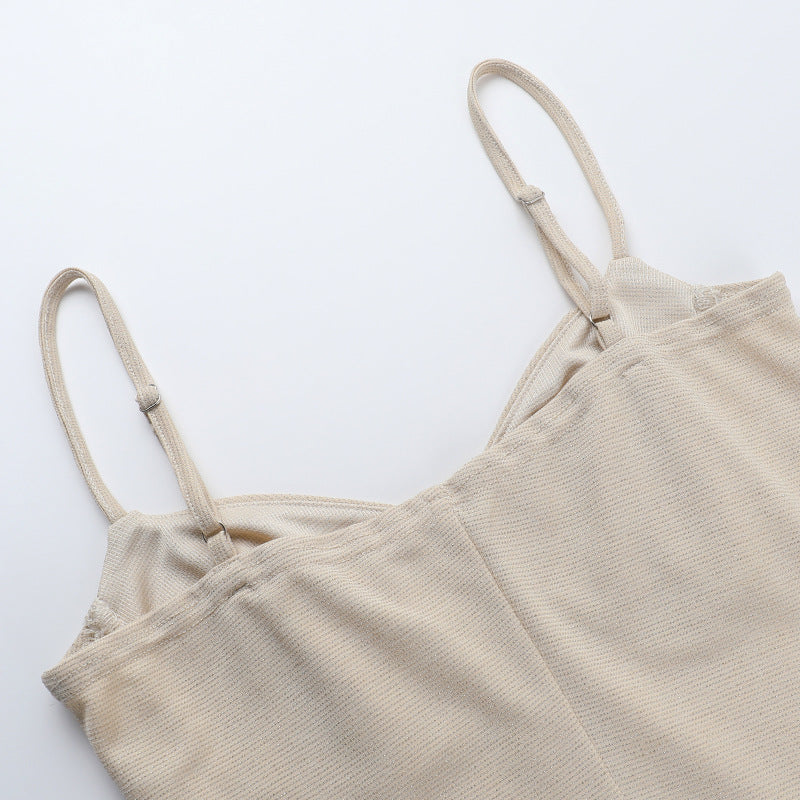 Women summer sexy French patchwork strap dress 13