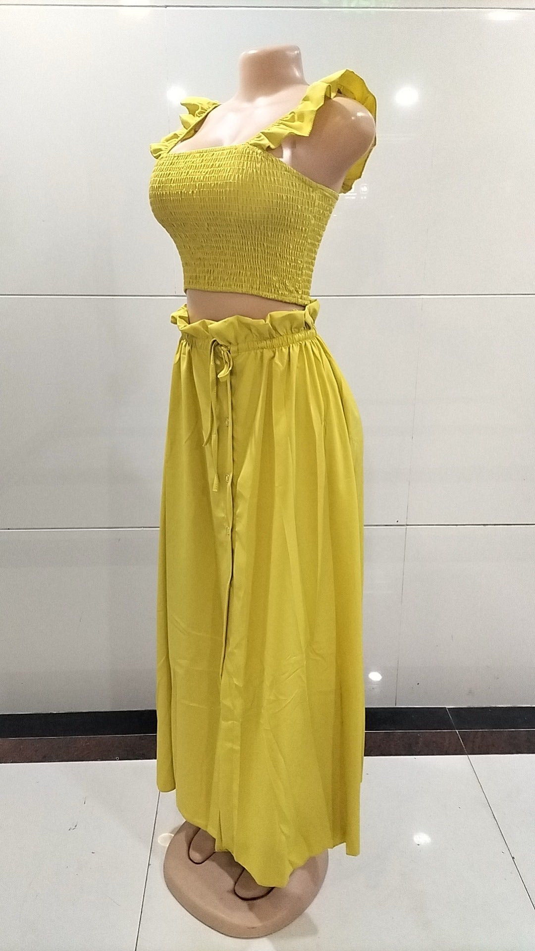 Fashion Solid Color Women's Strap Maxi Dress 9
