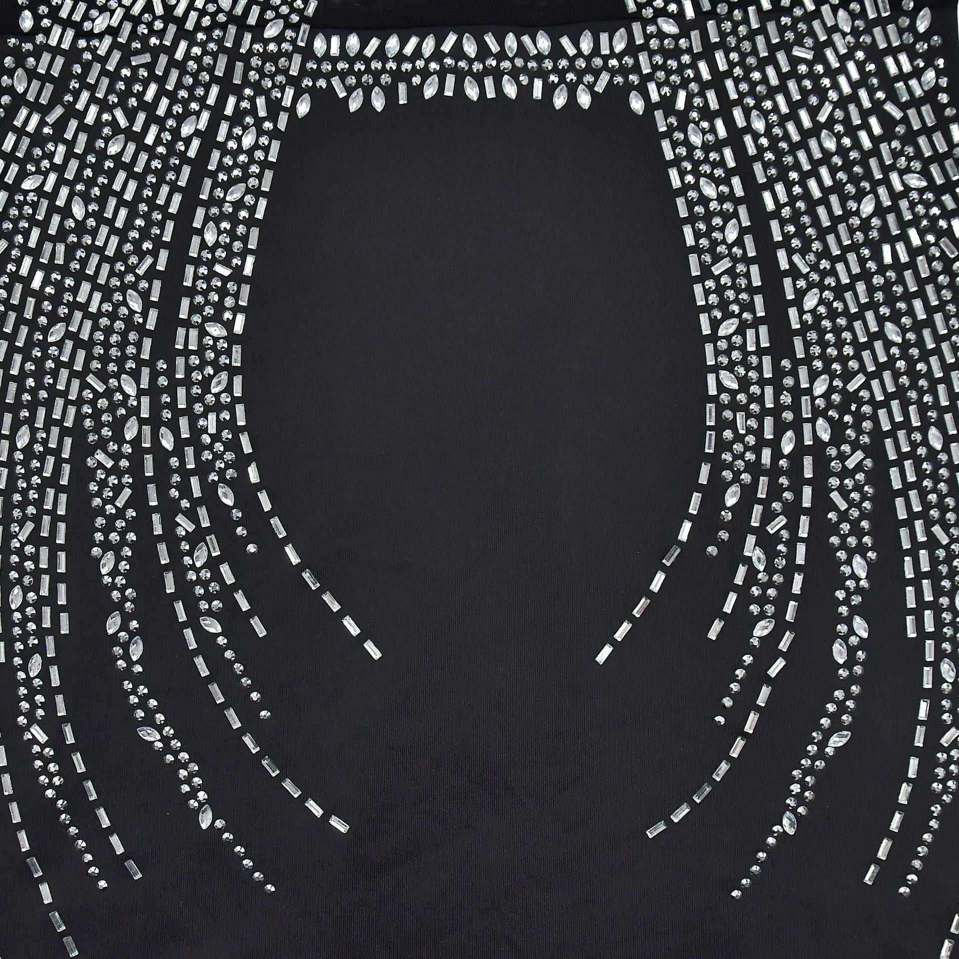 Fashion Women's Solid Color Beaded Mesh Sleeveless Jumpsuit 22