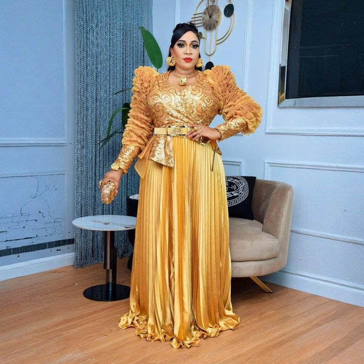 Plus Size Women Beaded Sequin Formal Party Dress 5