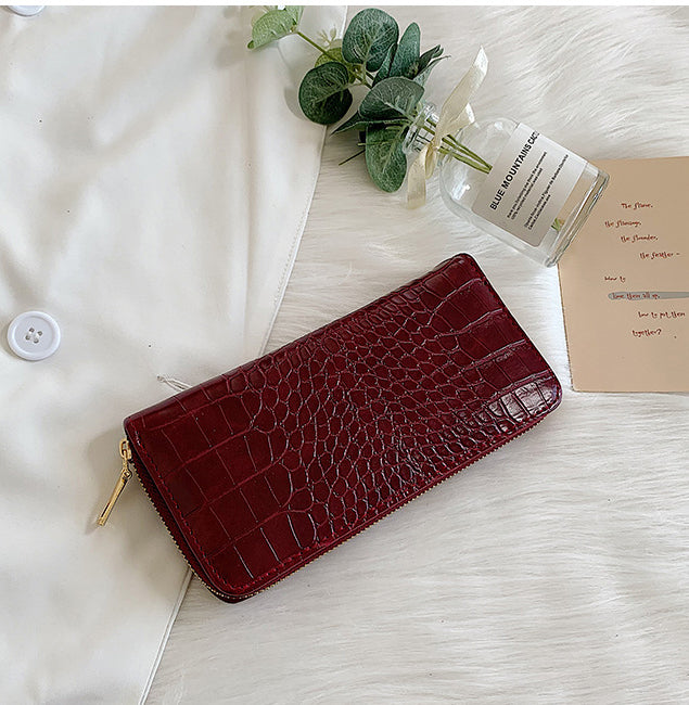 French Pattern Long Zipper Clutch Women's Wallet 32