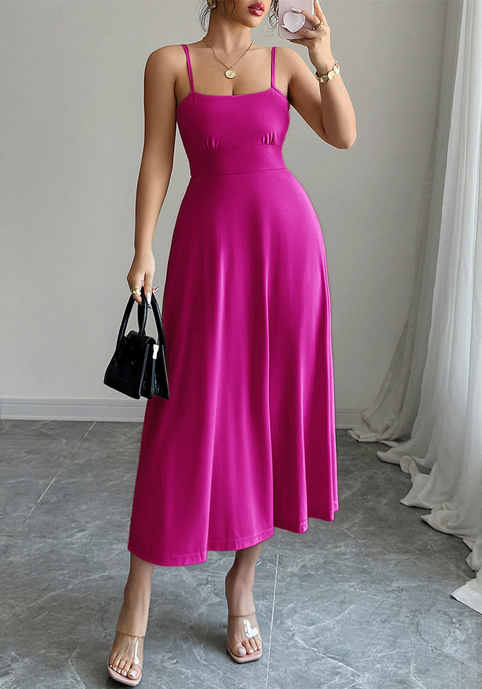 Spring/Summer Chic Elegant Strap Slim Waist Long Dress