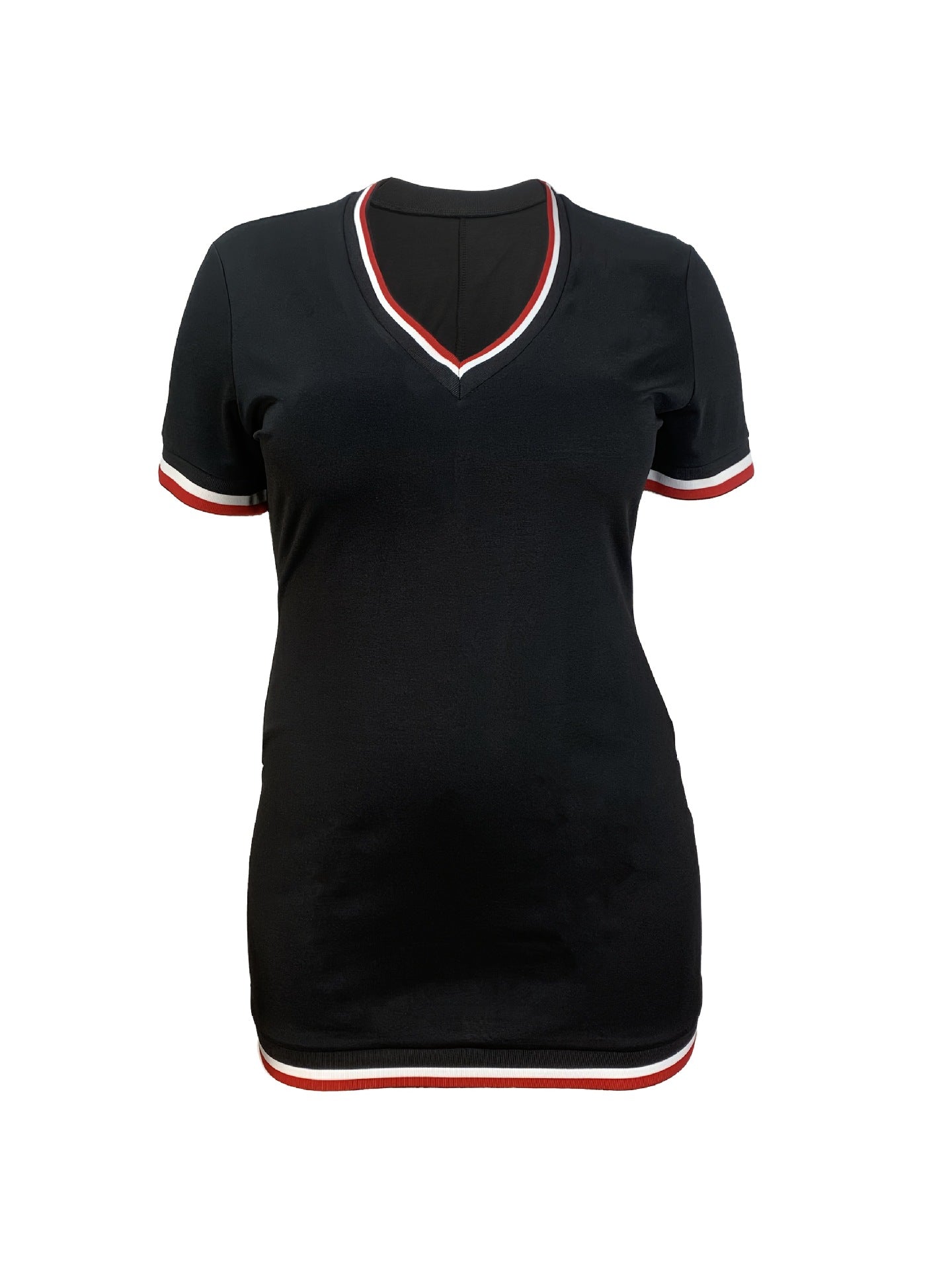 Plus Size Women sexy v-neck bodycon dress 3