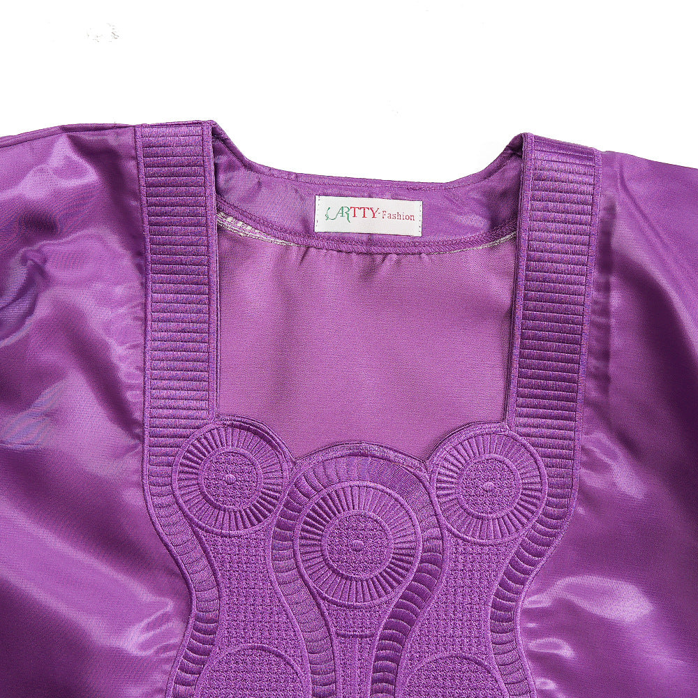 Plus-Size African Women Embroidered Dress 31