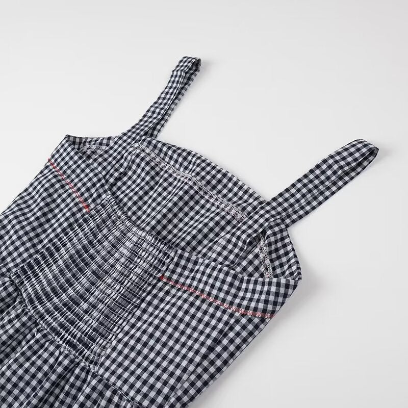 Women Clothing Embroidered Suspender Maxi Dress 6