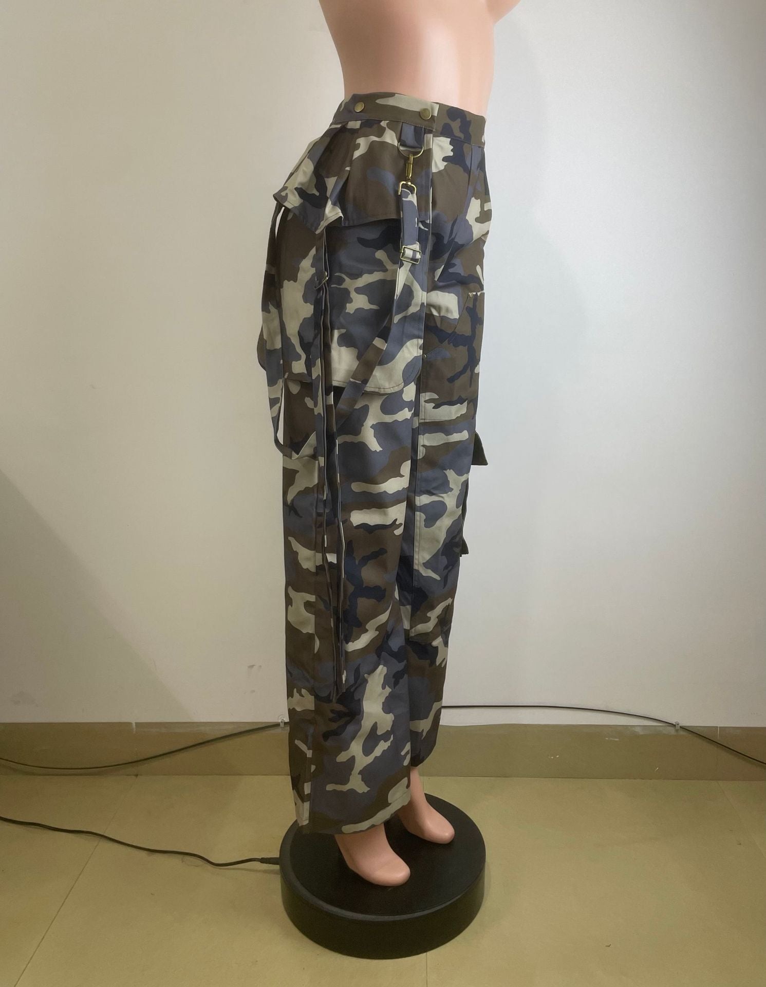 Women Casual Camouflage Multi-Pocket Pants 8