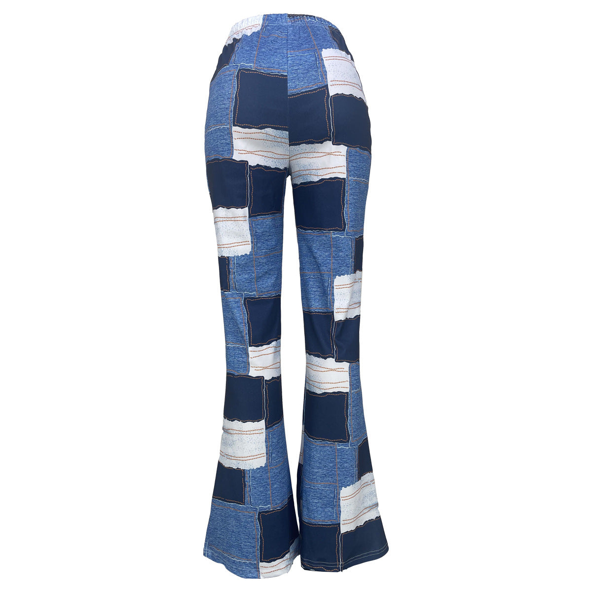 Women Casual Printed Plaid Casual Pants 8