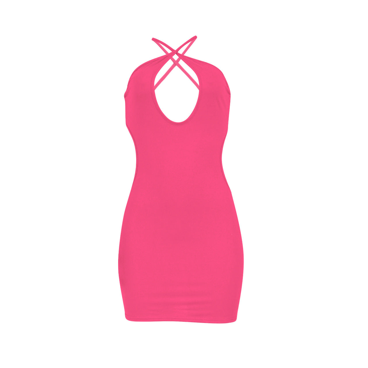 Women Sexy Cross Lace-Up Backless Dress 15