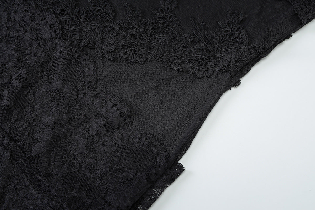 Women Sexy See-Through Lace Bodycon Dress 13