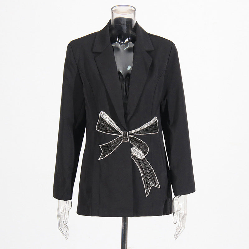 Bow Detail Casual Long-Sleeve Blazer 7