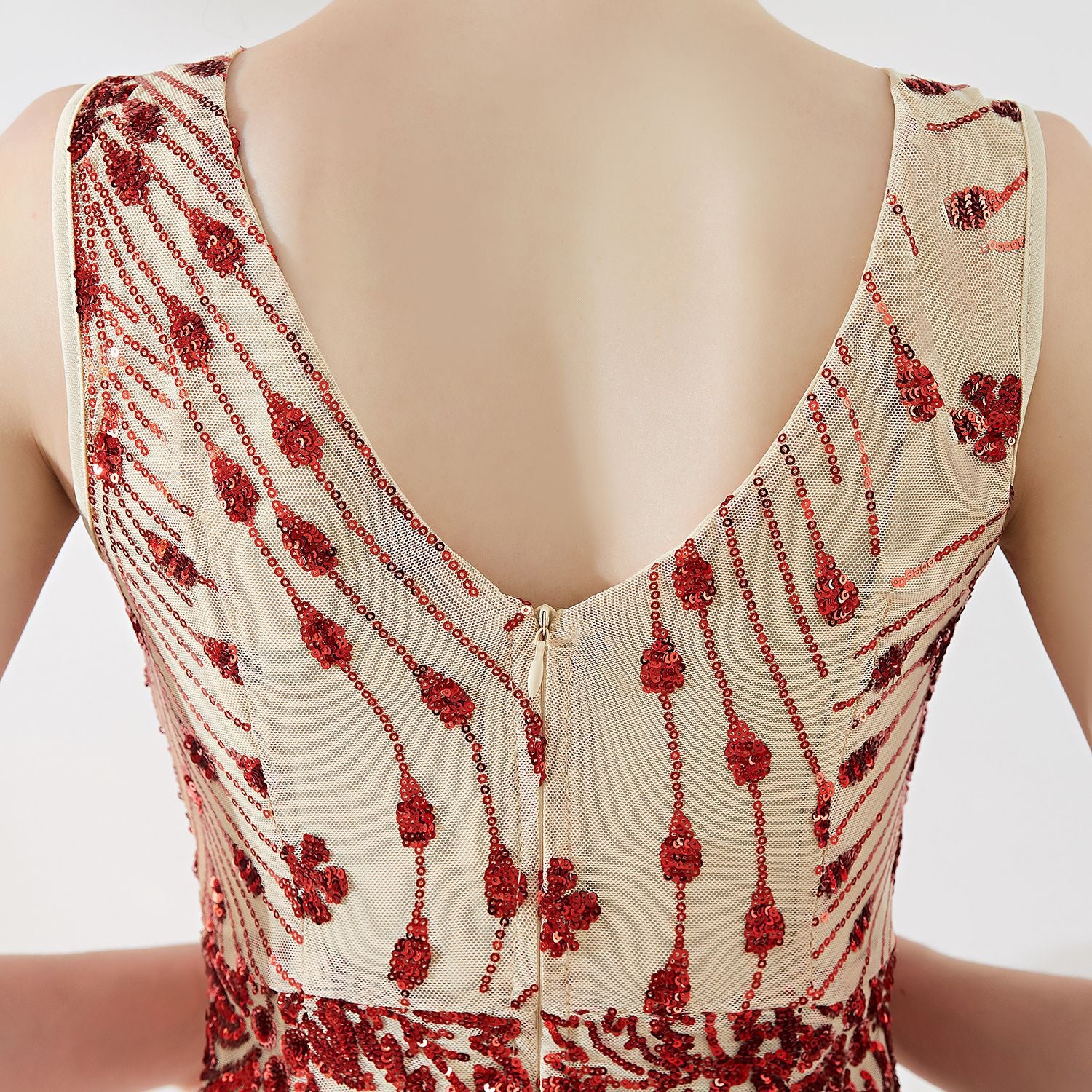 Elegant Long Sequins Plus Size Beauty Formal Party Evening Dress 16