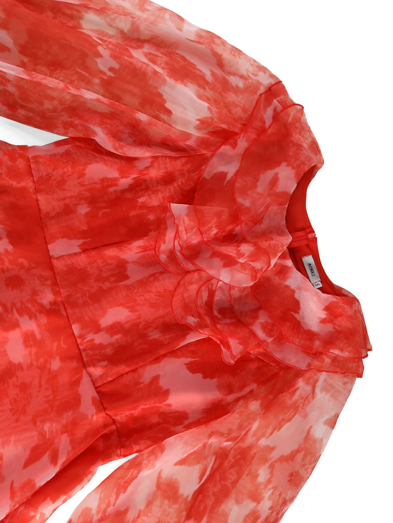 Spring & Autumn Long-Sleeve Lantern Sleeve Dress Formal Party Plus Size A-Line Dress 5