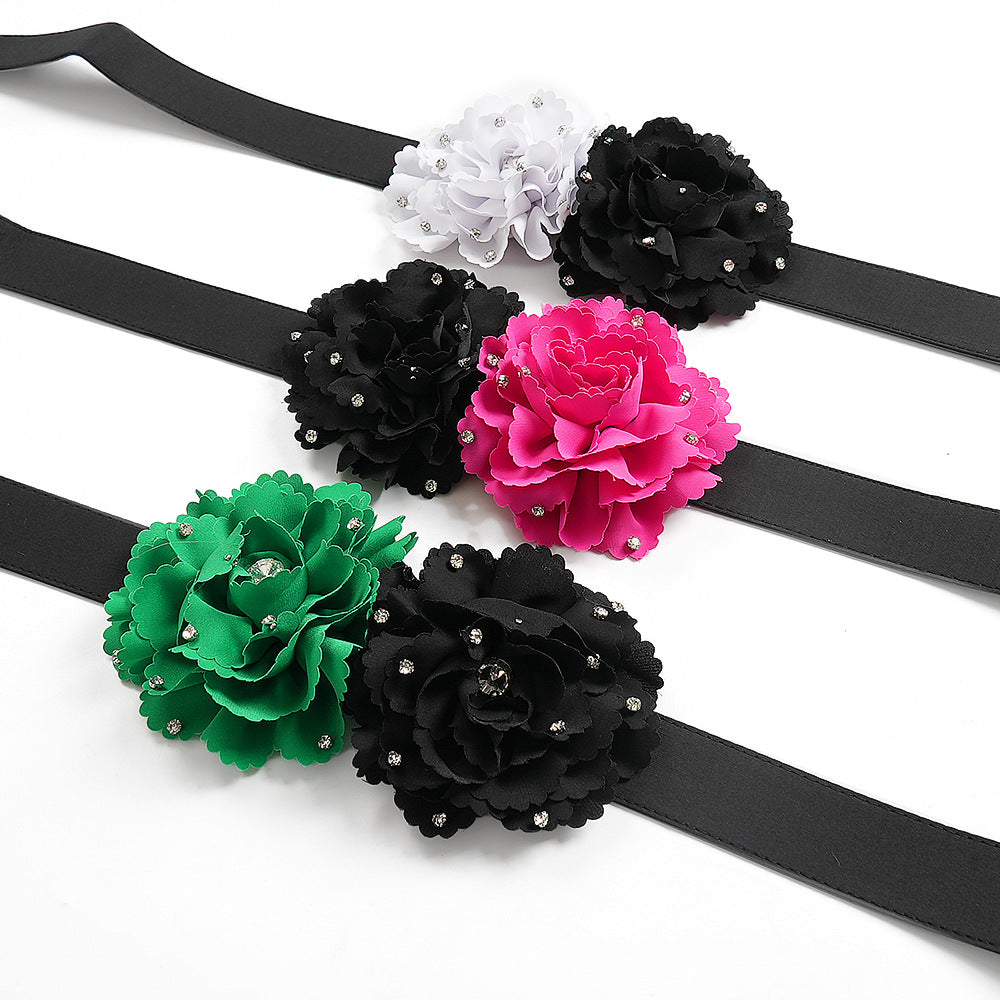 African Women's Elegant Plus Size Chiffon Patchwork Contrast Long Dress 17