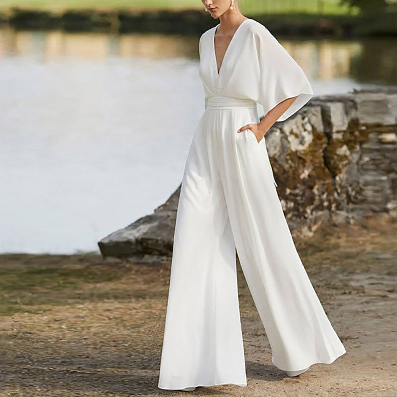 Women Bat Sleeves Jumpsuit 18