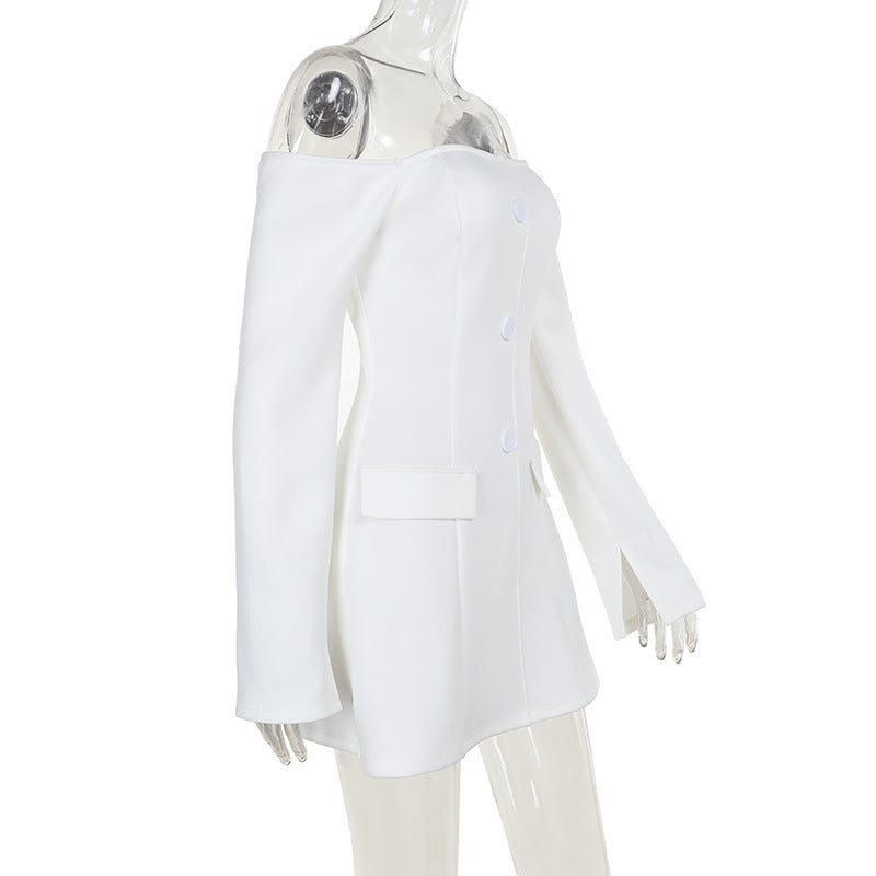 Summer Fashion Chic Slim Fit Off Shoulder Long Sleeve Bodycon Dress 6