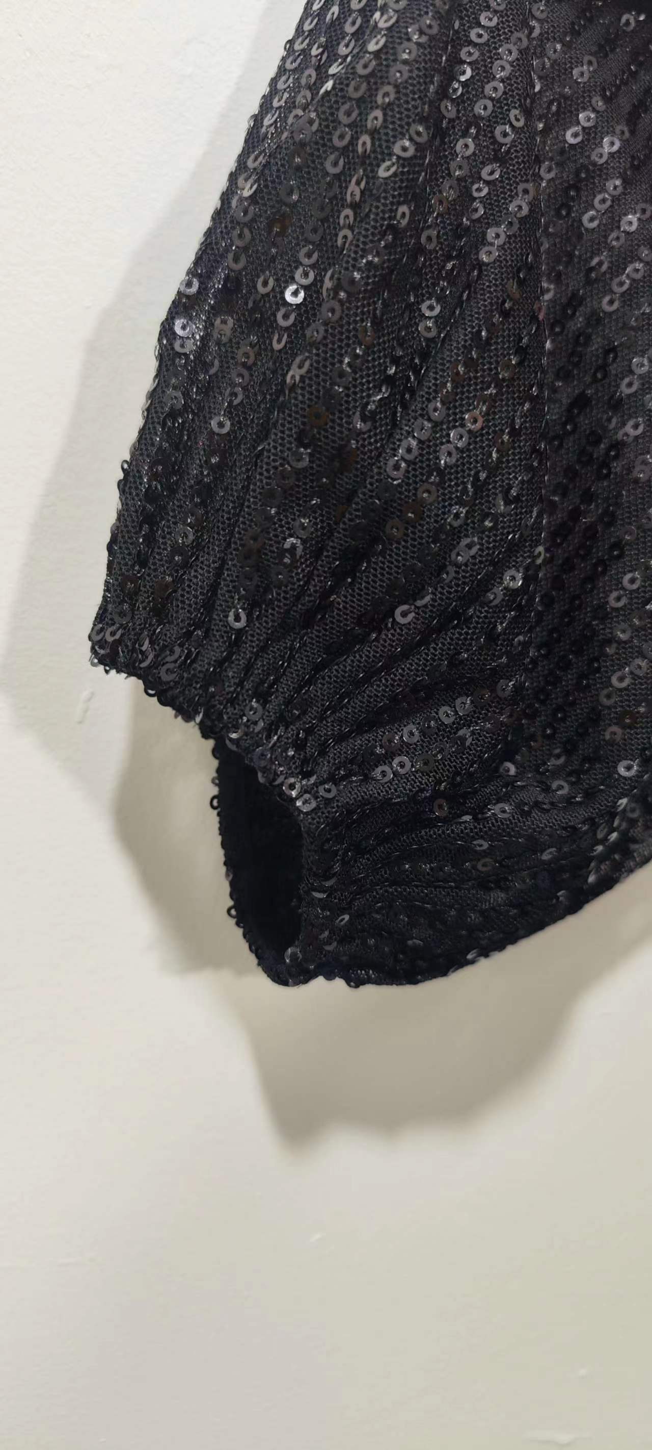 Summer Sequin Round Neck Long Sleeve Casual Loose Sequin Dress 23