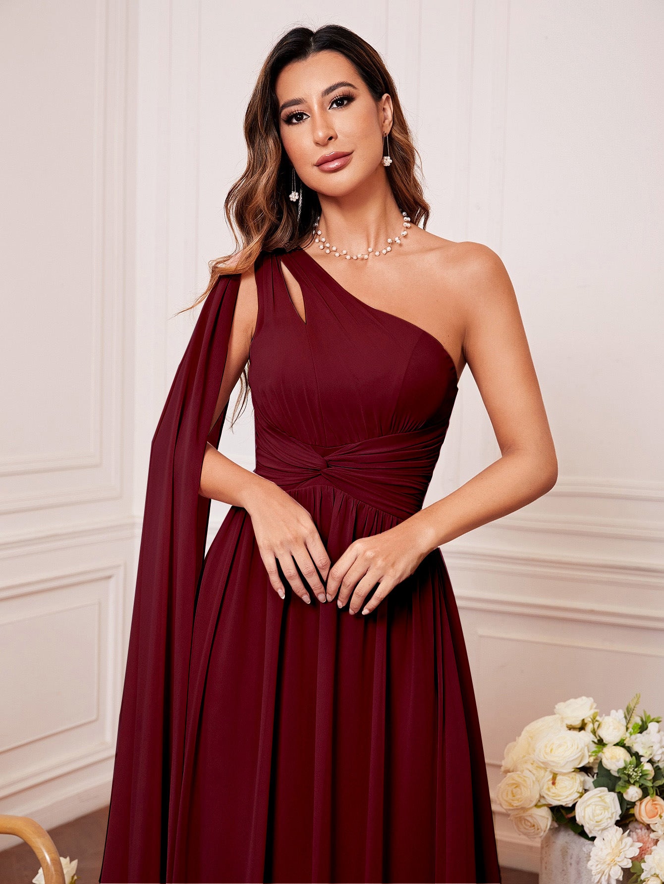 Women Summer Slash Shoulder Evening Dress 10