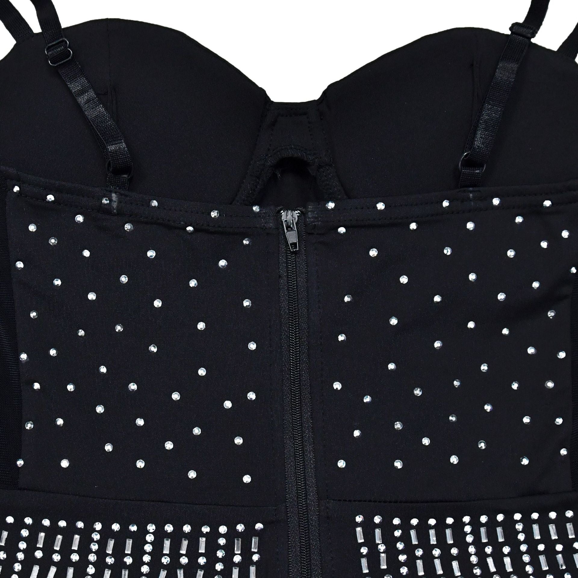 Women's Fashion Mesh Beaded Sleeveless Slip Dress（customized,MOQ 6pcs/size/color,process time 7-10 days） 17