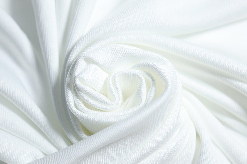 Women's Solid Color Sexy Off Shoulder Slim Top Pleated Skirt Trendy Two Piece Set 15