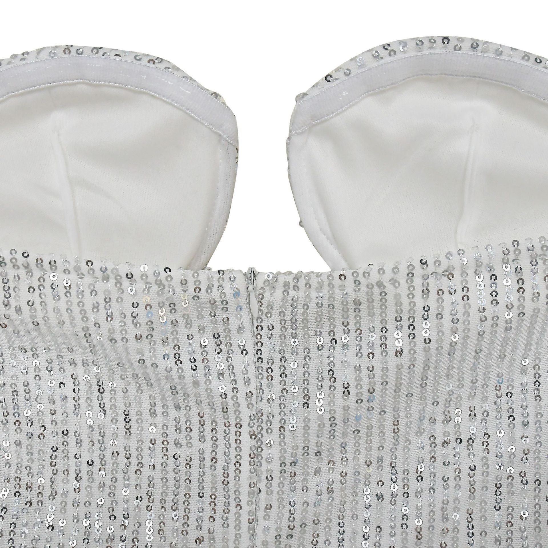 Fashion Women's Solid Color Sexy Sequin Low Back Long Dress 26