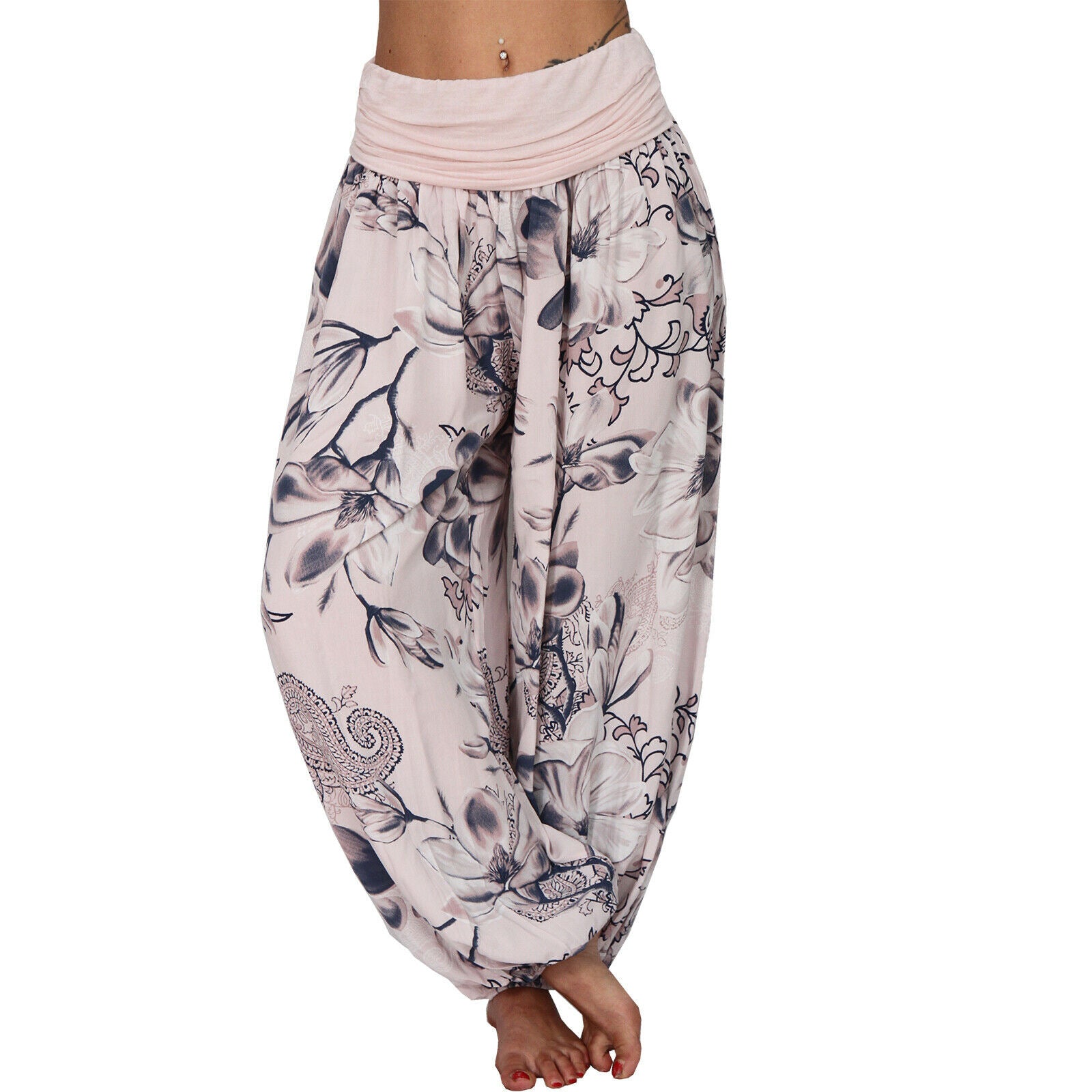 Women Printed Casual Wide-Leg Pants 15